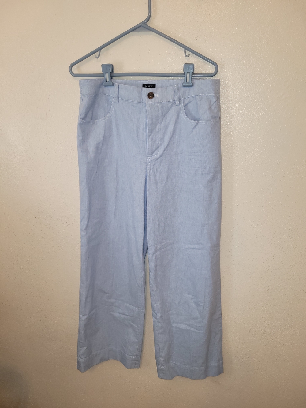 J.Crew Factory Ella high-rise wide-leg cropped pant Light Blue 28 NWOT